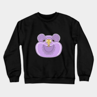 purple cute quokka face Crewneck Sweatshirt